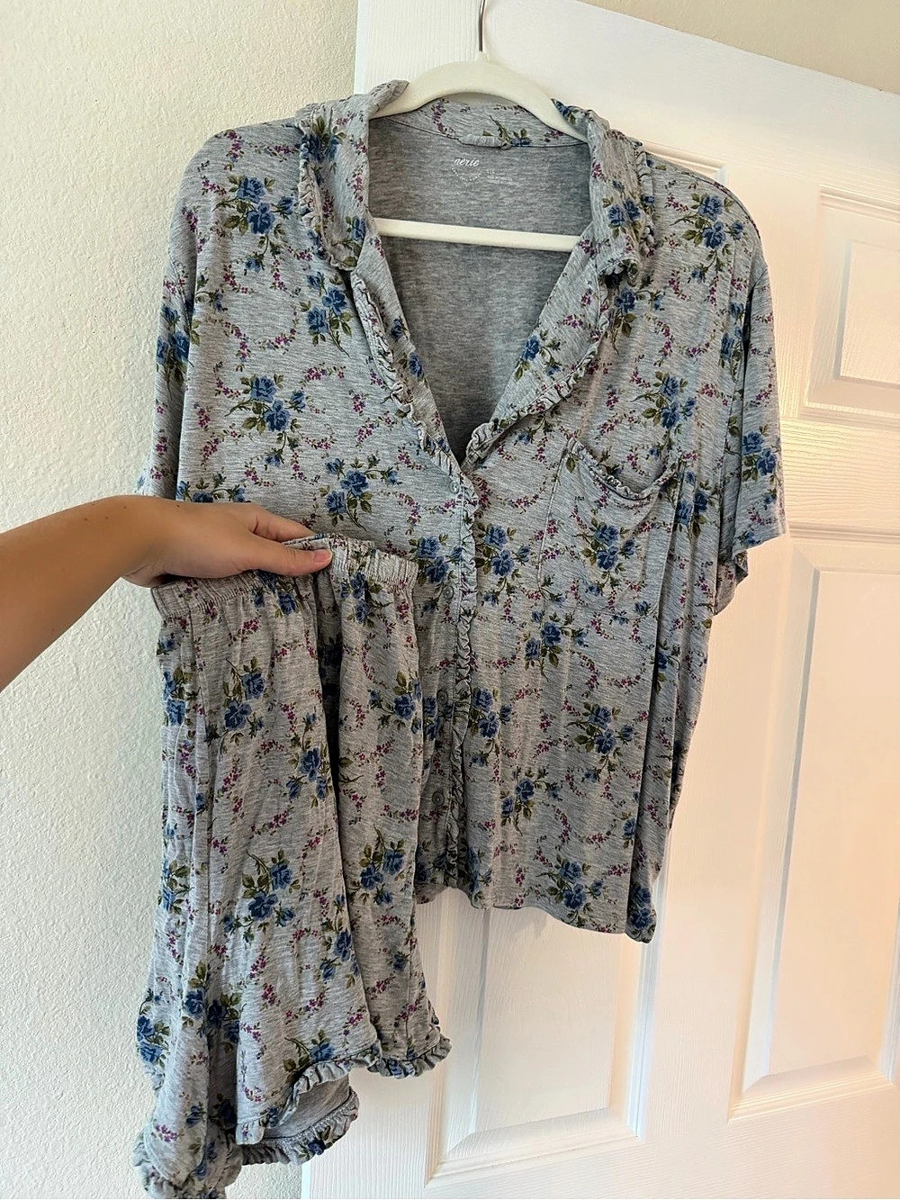 Aerie Floral PJ shorts set size large